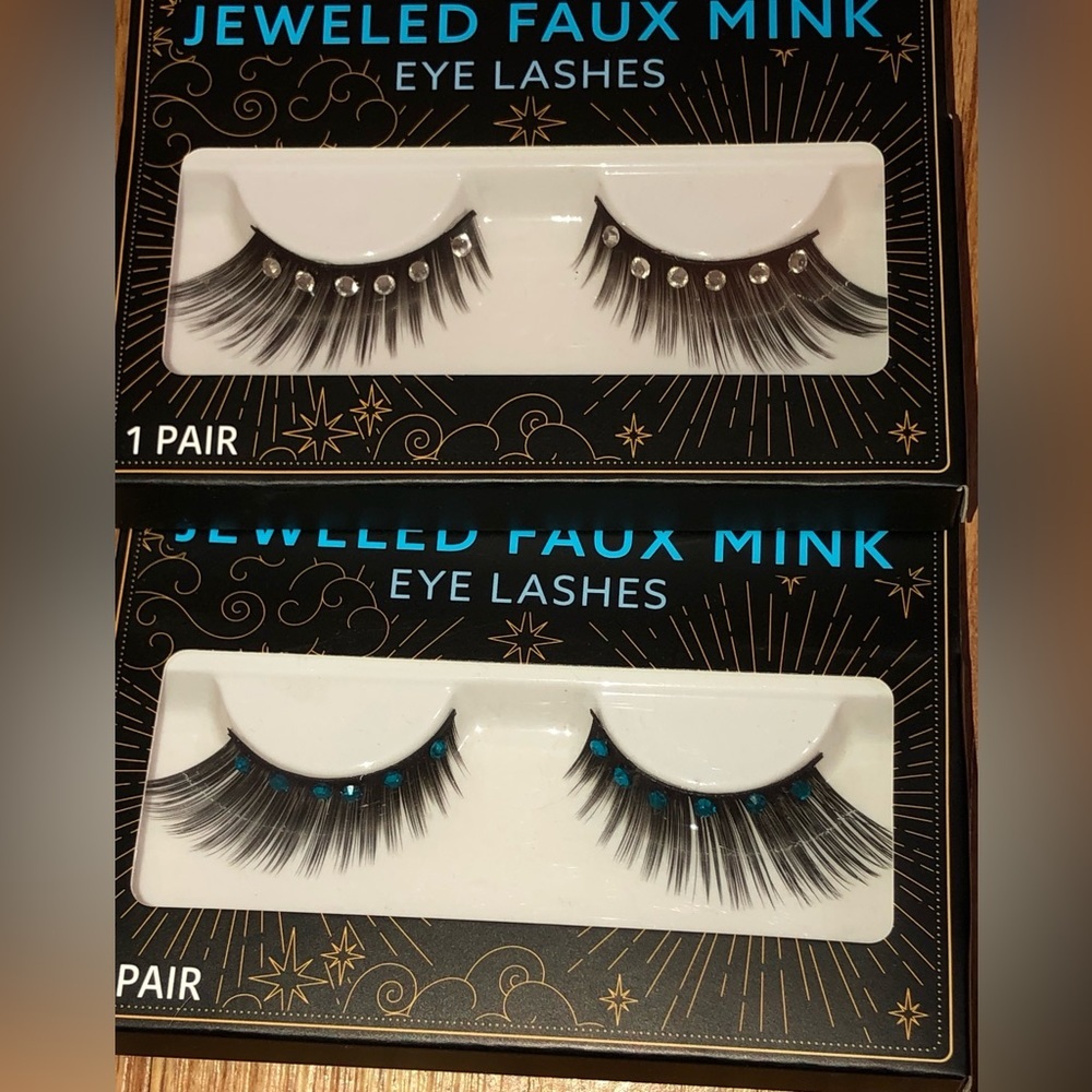 5pc lash bundle-3 BeJeweled mink‎ sapphire, diamond & ruby lash extension & glue